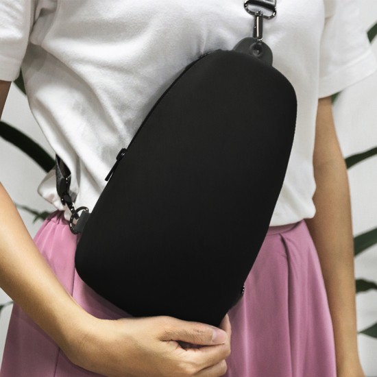 Cross-body silicon negru