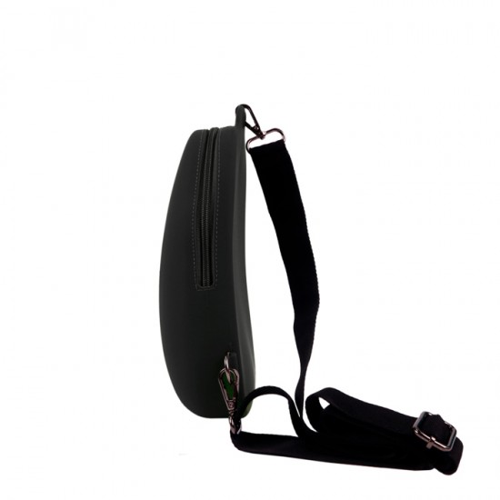 Cross-body silicon negru