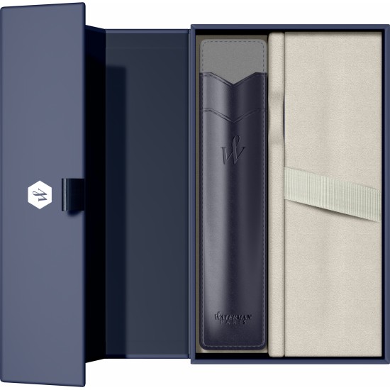 Caseta cadou cu etui PP piele navy