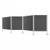 Panou prezentare MAGNETOPLAN fix, 4*1200x1500 mm,dubla fata gri (include 5 picioare)