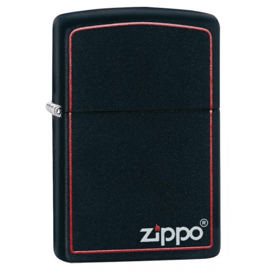 Bricheta Zippo mat negru si rosu