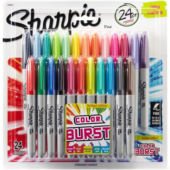 Set 24 Sharpie F color burst