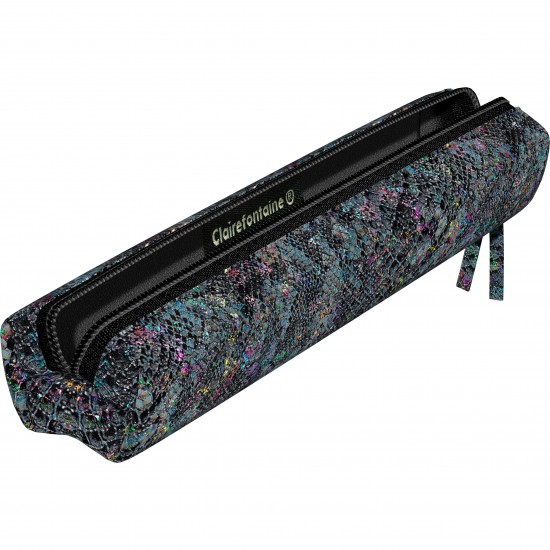 Etui Piele cu fermoar Clairefontaine Laser Black