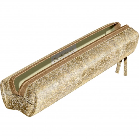 Etui Piele cu fermoar Clairefontaine Laser Gold