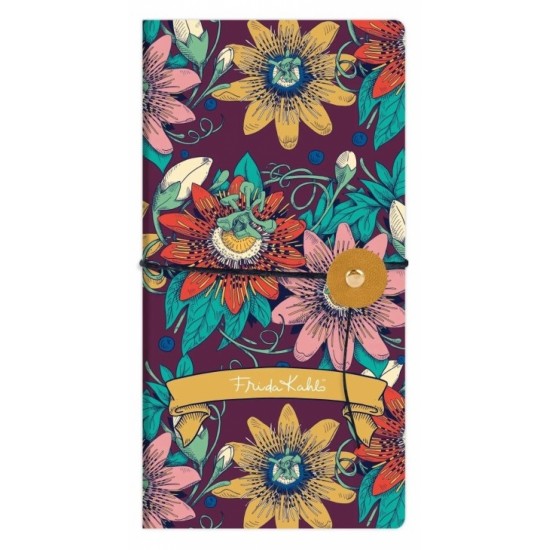 Caiet 9 x 18 cm Frida Kahlo Bordo- 80 pagini 90g mp