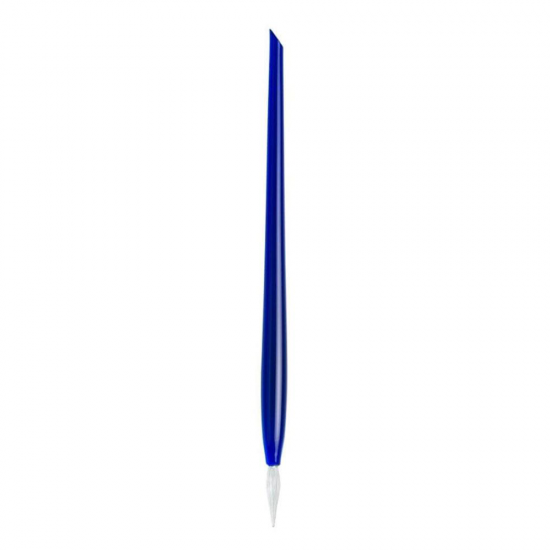 Set Toc Caligrafic de Sticla 18 cm  Glass Pen Murano Blue + calimara 15 ml Bleu de Minuit