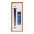Set Toc Caligrafic de Sticla 18 cm  Glass Pen Murano Blue + calimara 15 ml Bleu de Minuit