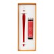 Set Toc Caligrafic de Sticla 18 cm  Glass Pen Murano Red + calimara 15 ml Rouge d’Orient