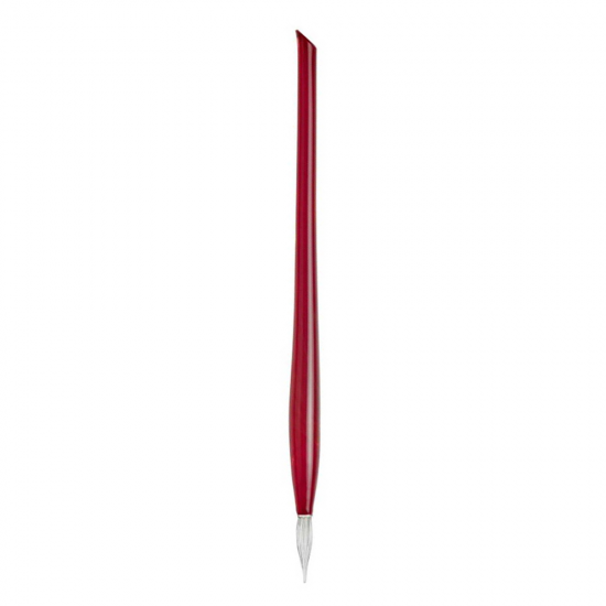 Set Toc Caligrafic de Sticla 18 cm  Glass Pen Murano Red + calimara 15 ml Rouge d’Orient