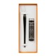 Set Toc Caligrafic de Sticla 18 cm Glass Pen Murano Black + calimara 15 ml Noir Abyssal