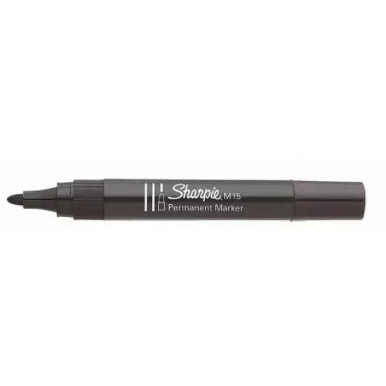 Marker permanent M15 varf rotund negru