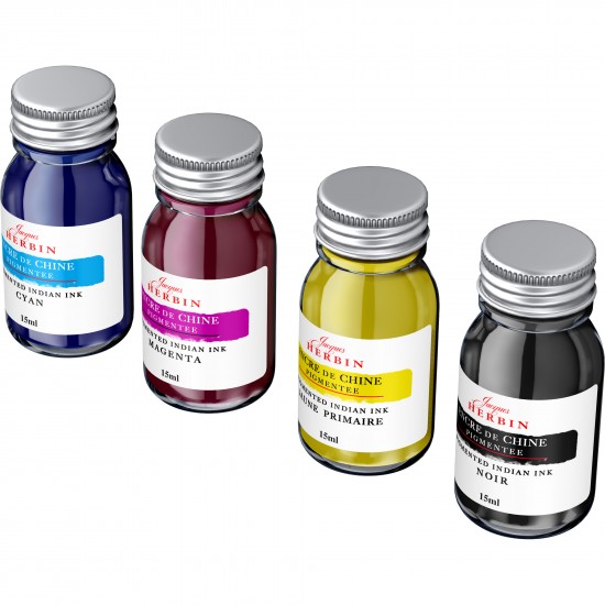 Set 4 Calimara Cerneala 15 ml Encre de Chine