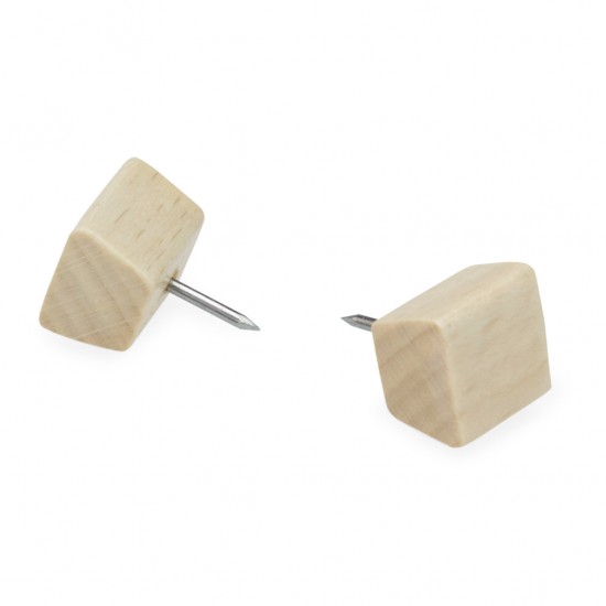 Pioneze cu maner din lemn Design Wood 25 buc/set