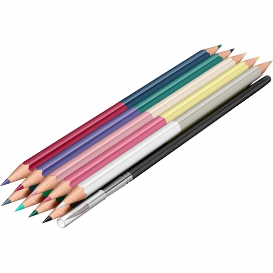 Set 12 Creioane Bicolore Acuarelabile + Pensula Bicolor SE Paul Smith