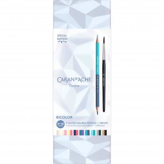 Set 12 Creioane Bicolore Acuarelabile + Pensula Bicolor SE Paul Smith