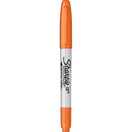 Marker Permanent Orange Twin Tip Bullet Sharpie