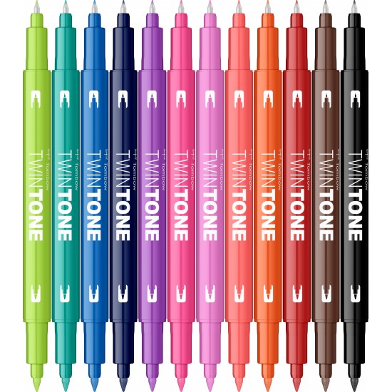 Twin Tip Markere Bright Set 12 Culori