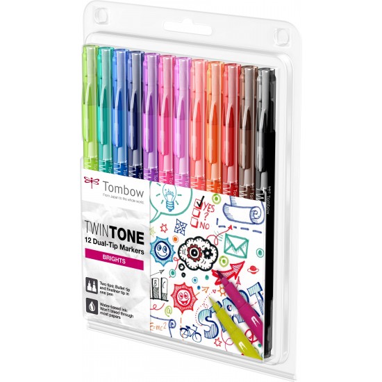 Twin Tip Markere Bright Set 12 Culori