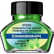 Calimara cerneala Pearlescent Light Green Permanent 30 ml