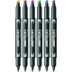 Set 6 textmarkere