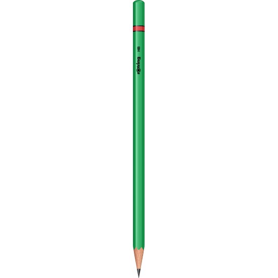 Creion lemn HB, 4 culori carcasa: Blue, Green, Yellow, Orange Neon Rotring