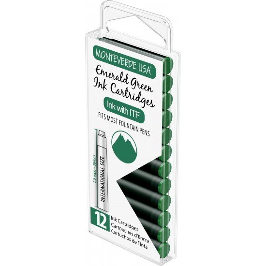 Set 12 cartuse Monteverde Emerald Green Set 12 cartuse Monteverde Emerald Green