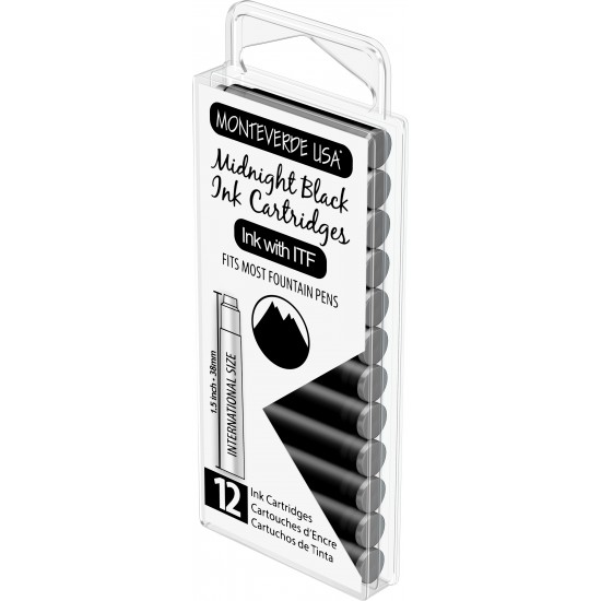 Set 12 cartuse Monteverde Midnight Black Set 12 cartuse Monteverde Midnight Black