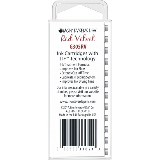Set 12 cartuse Monteverde Red Velvet