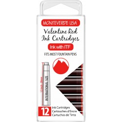 Set 12 cartuse Monteverde Valentine Red