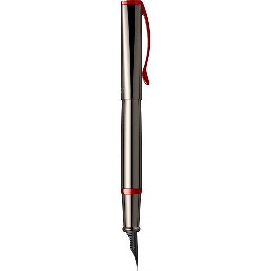 Impressa Gun Metal/Red  Stilou
