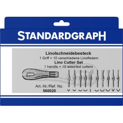 Set 10 lame + holder pentru lino