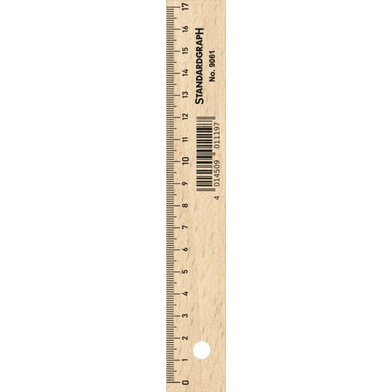 Rigla lemn 17cm StandardGraph	