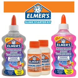 Set Elmers starter slime pink+silver