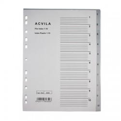 INDEX PLASTIC 1-10 A4