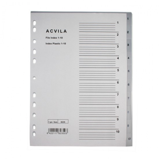 INDEX PLASTIC 1-10 A4