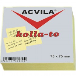 STICKY NOTES 75X75 GALBEN