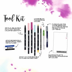 Set acuarela si grafica Good Vibes