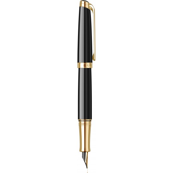 Stilou Ebony Black GT cu penita aur 18K