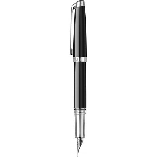Stilou Ebony Black SRT cu penita aur 18K