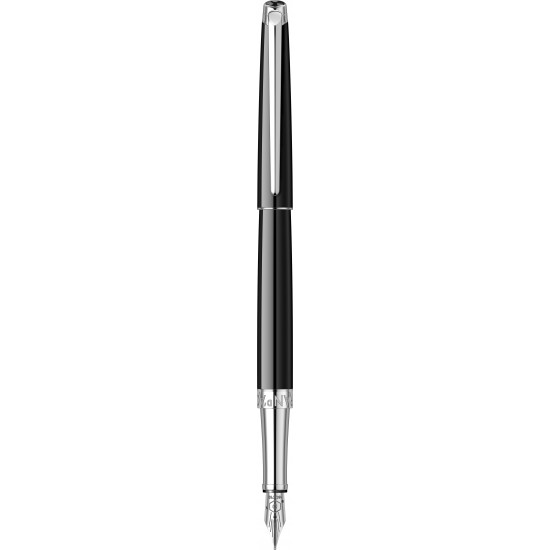 Stilou slim Ebony Black SRT cu penita aur 18k