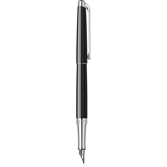 Stilou slim Ebony Black SRT cu penita aur 18k