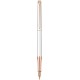 Stilou slim white PGT cu penita aur 18k