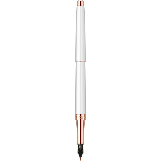 Stilou slim white PGT cu penita aur 18k