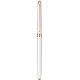 Stilou slim white PGT cu penita aur 18k