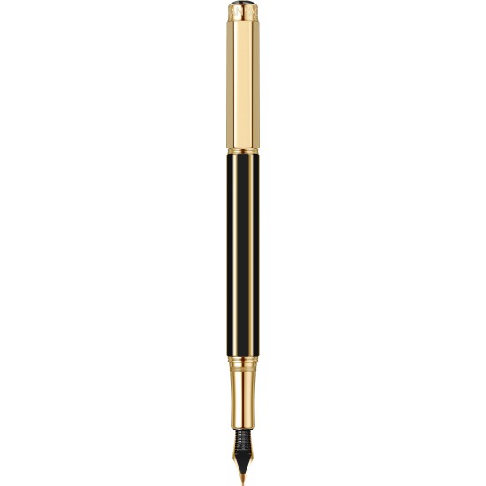 Stilou China Black GT cu penita aur 18K