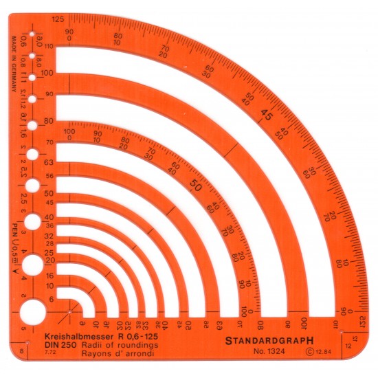 Sablon arce-cerc 0.6 - 125 mm StandardGraph