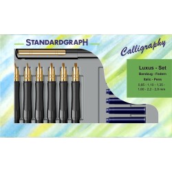 Set caligrafie stilou+penite 0.85/1.1/1.35/1.6/2.2/2.8