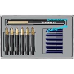 Set caligrafie stilou+penite 0.85/1.1/1.35/1.6/2.2/2.8