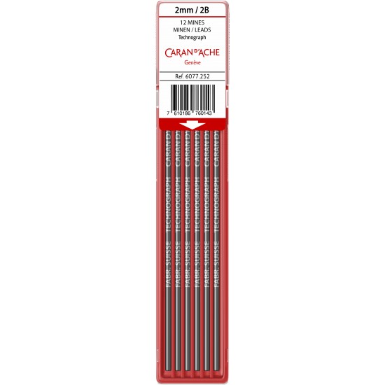 Mine creion 2 mm-2B - etui 12 buc Mine creion 2 mm-2B - etui 12 buc