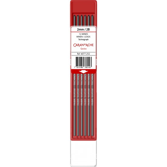 Mine creion 2 mm-2B - etui 12 buc Mine creion 2 mm-2B - etui 12 buc
